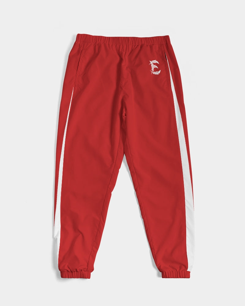 Red track pants with white stripe online